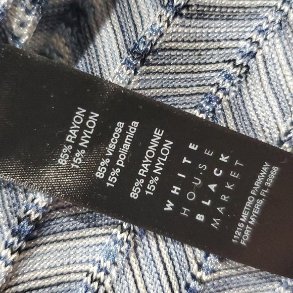 Whbm knit cold shoulder long sleeve variegated blue long length sweater top - Picture 9 of 9